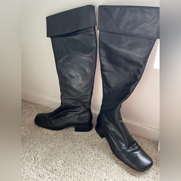 Nine West Vintage Zannyr Leather Knee High Black Boot, Women’s Size 8 - Picture 5 of 10